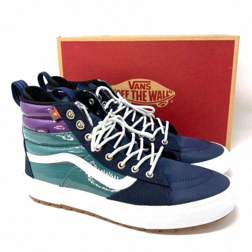 💖MEGA SALE💖VANS Sk8-Hi MTE 2.0 Womens Blue VN0A4P3I2US Leather Payent Winter - Picture 2 of 8